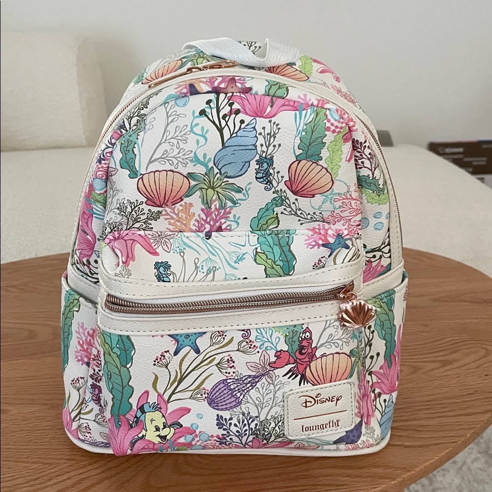Loungefly Disney Underwater Adventure Backpack - Pink, Blue, Green